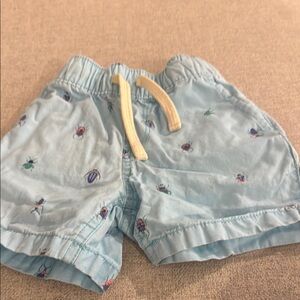 Kids Light Blue Printed Shorts